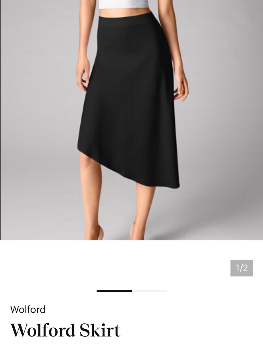 Sz. S/P Wolford Black asymmetrical Skirt  - Black